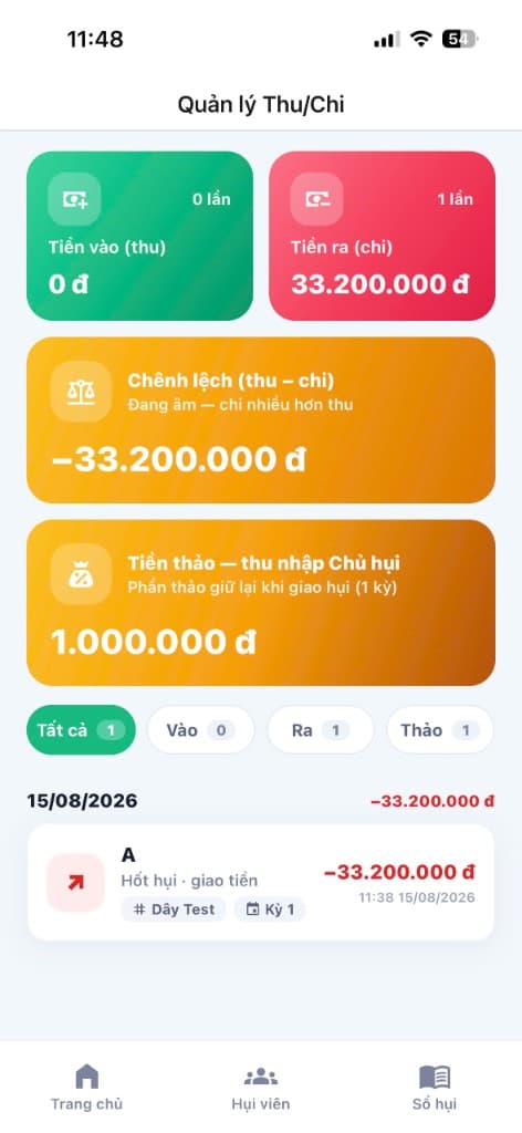 Quản lý thu/chi